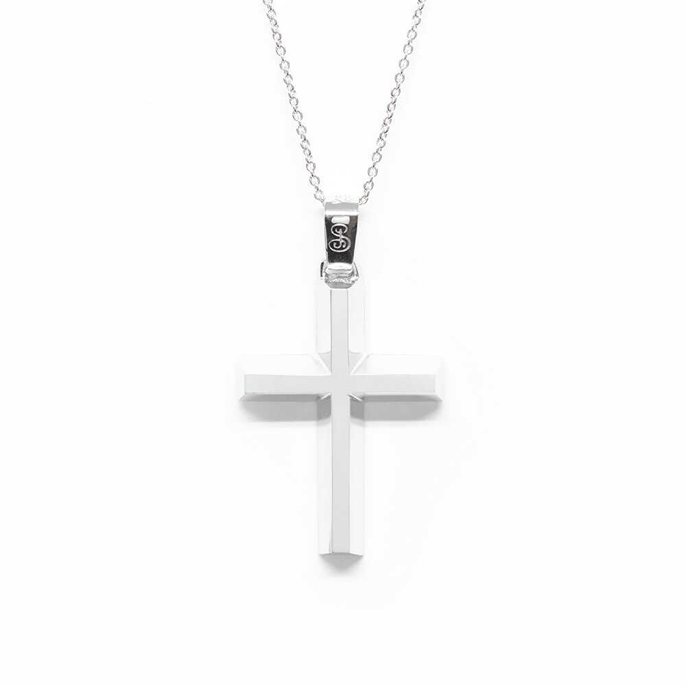 Σταυρός κλασσικός από λευκόχρυσο 14k