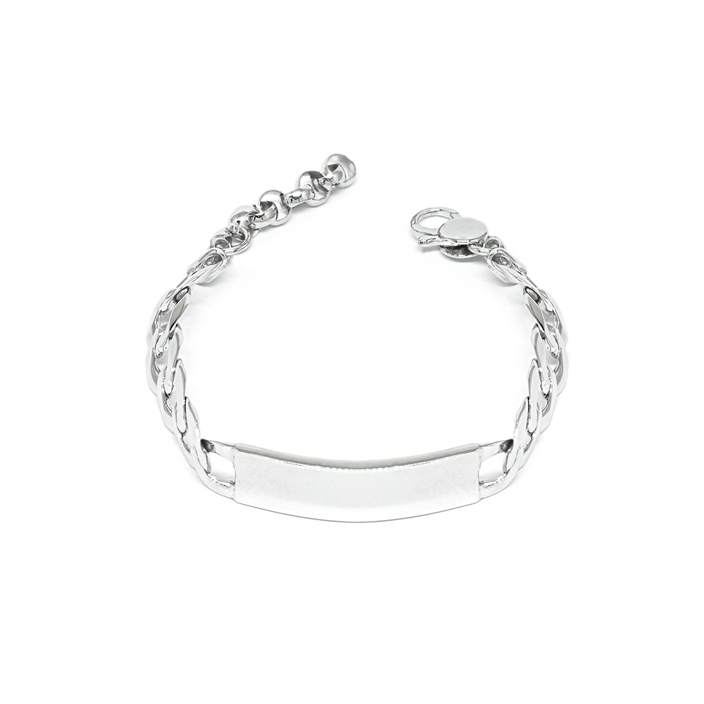 Βραχιόλι Ανδρικό από Ασήμι με Ταυτότητα