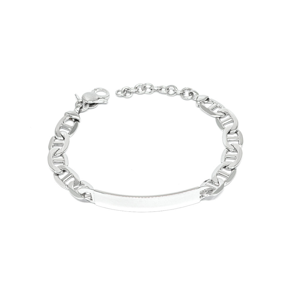 Βραχιόλι Ανδρικό από Ασήμι με Ταυτότητα