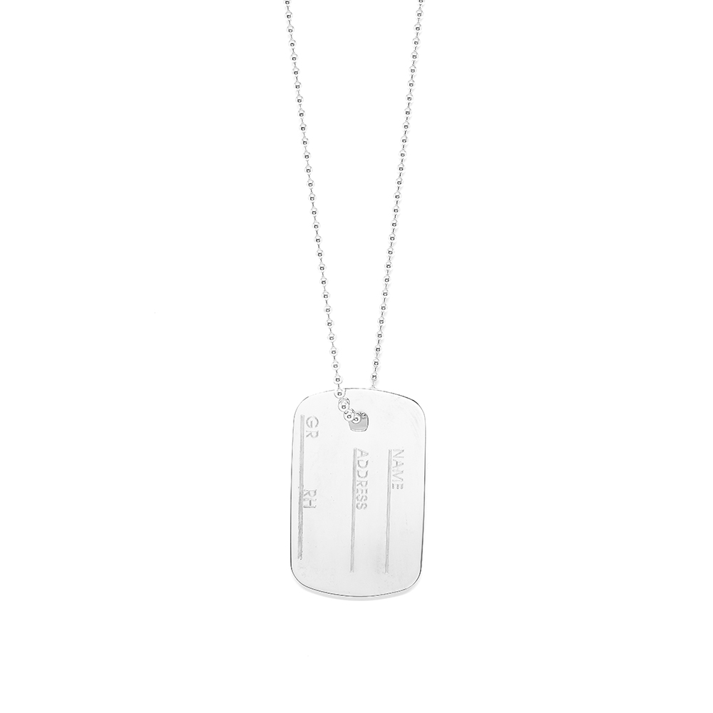 Αλυσίδα με Ταυτότητα Ανδρική Ασημένια
