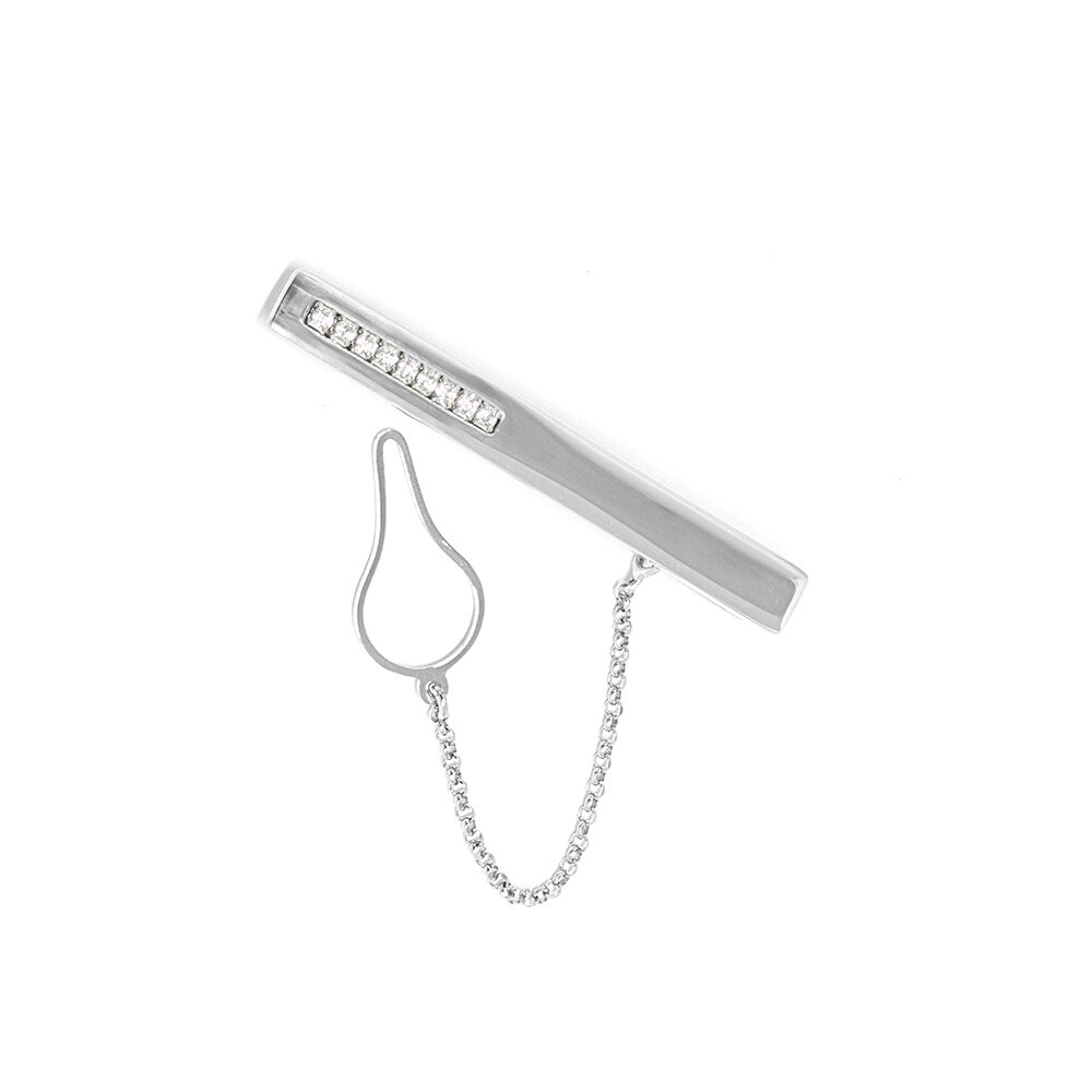 Γραβατοπιάστρα ασημένια