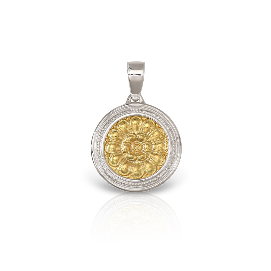 ΓΟΥΡΙ ΛΑΛΑΟΥΝΗΣ 2025 Παντατίφ Blossom Rosette  από Χρυσό 18k και Ασήμι μικρό