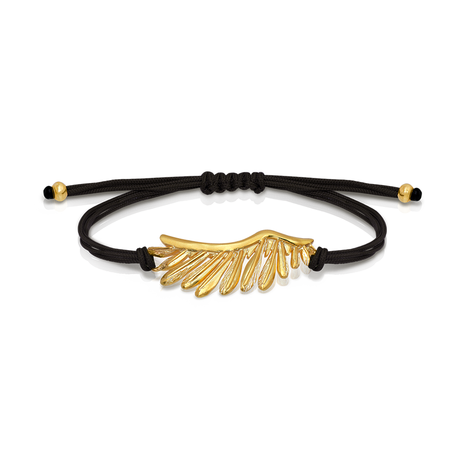 ΓΟΥΡΙ ΛΑΛΑΟΥΝΗΣ 2026 Βραχιόλι Με Μαύρο Κορδόνι Κι Επίχρυσο Παντατίφ ΠΗΓΑΣΟΣ