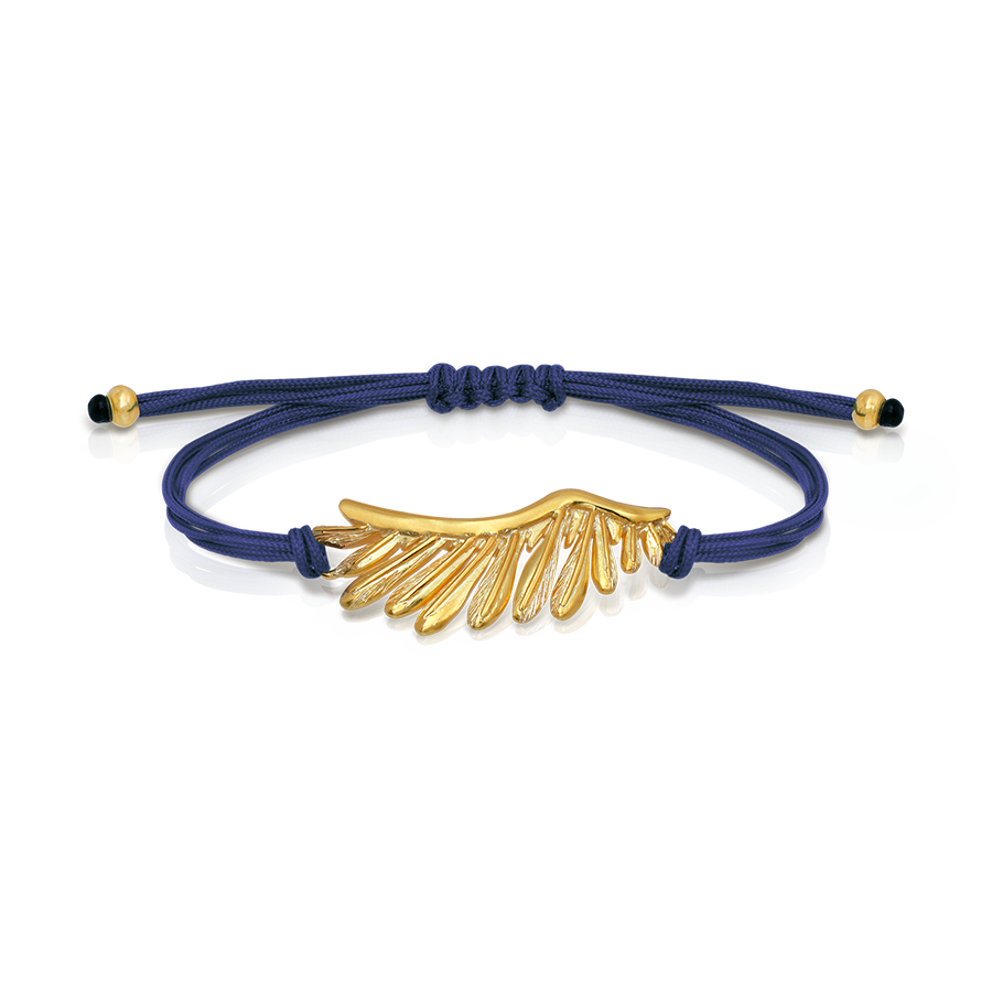 ΓΟΥΡΙ ΛΑΛΑΟΥΝΗΣ 2026 Βραχιόλι Με Μπλέ Κορδόνι Κι Επίχρυσο Παντατίφ ΠΗΓΑΣΟΣ