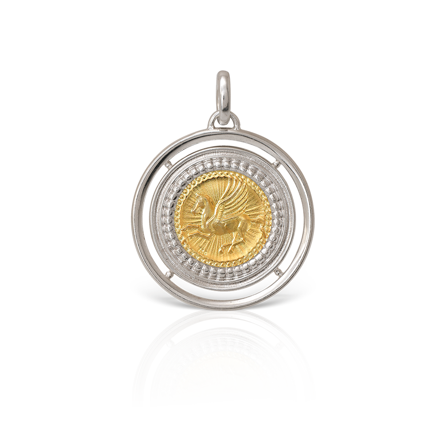 ΓΟΥΡΙ ΛΑΛΑΟΥΝΗΣ 2026 Παντατίφ ΠΗΓΑΣΟΣ από Χρυσό 18k και Ασήμι μεγάλο