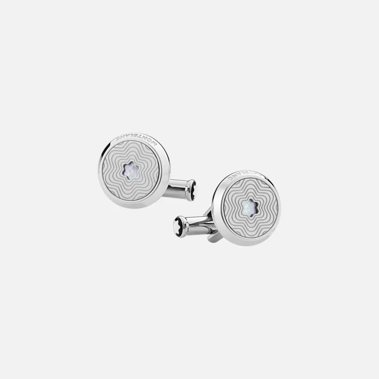 MONT BLANC ROUND STAR CUFFLINKS