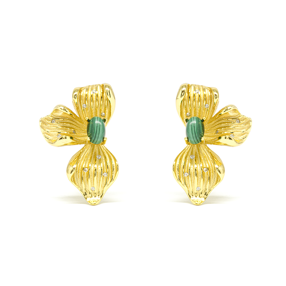 Σκουλαρίκια Χρυσά 90΄s Flower