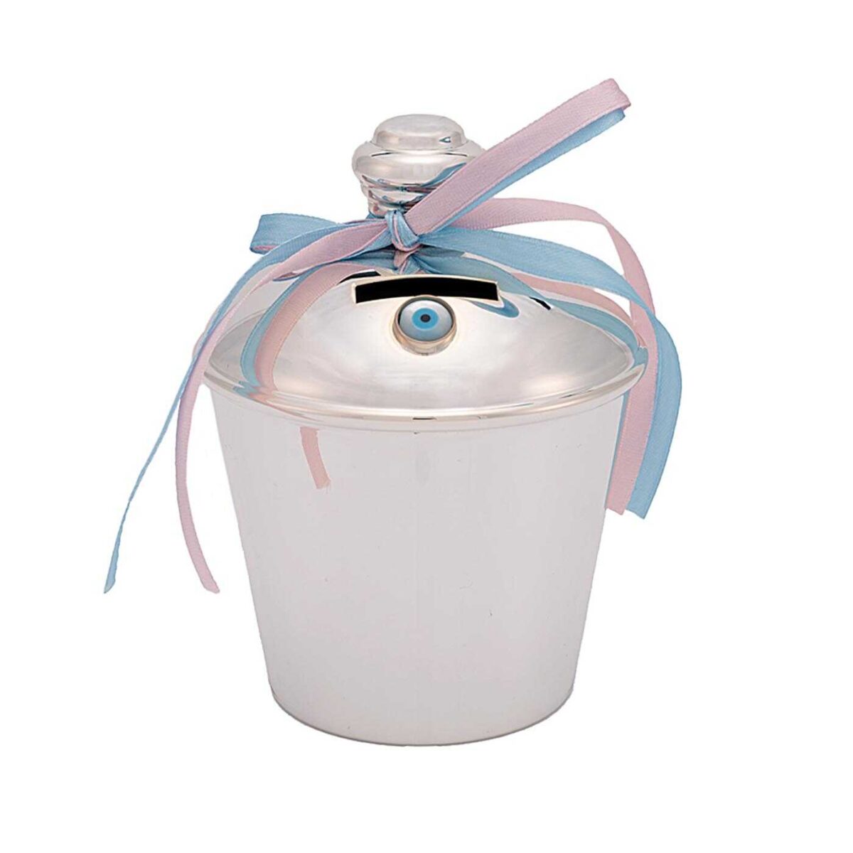 Παιδικός Κουμπαράς Επάργυρος Με Μάτι.