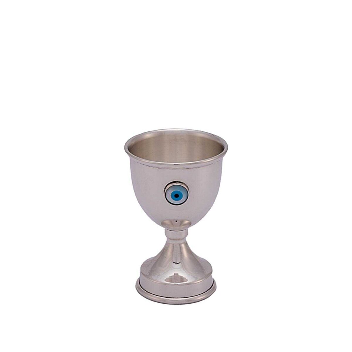 Παιδική Αυγοθήκη Ασημένια Με Μάτι.